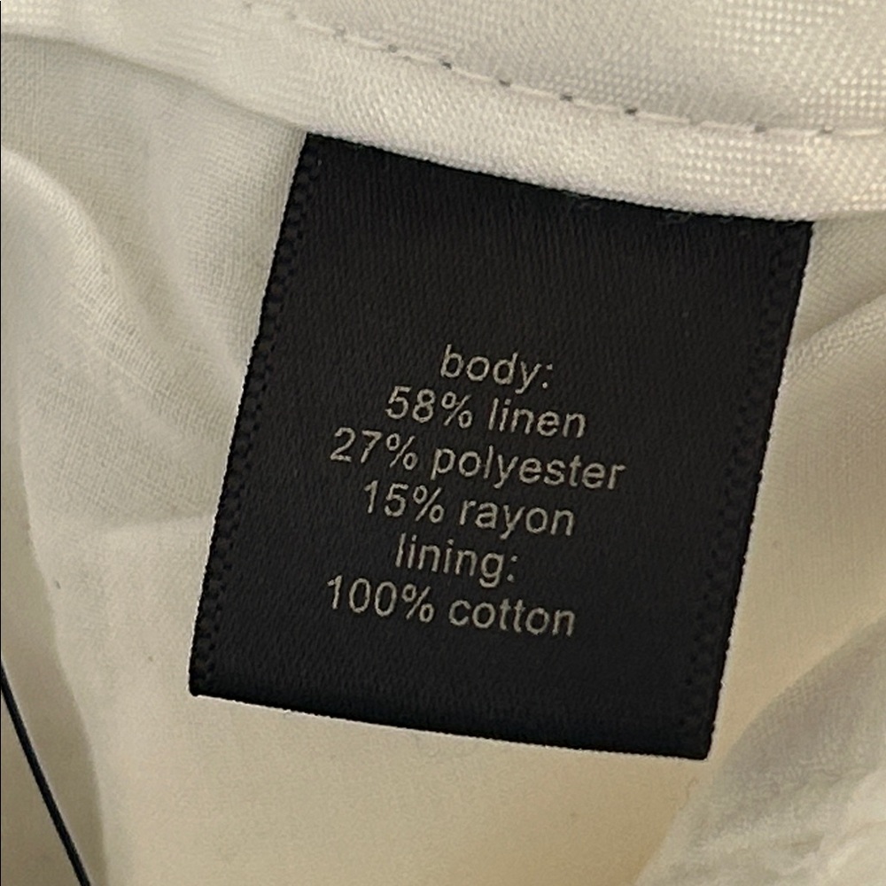 The Limited Off-White Linen Blend Pants
